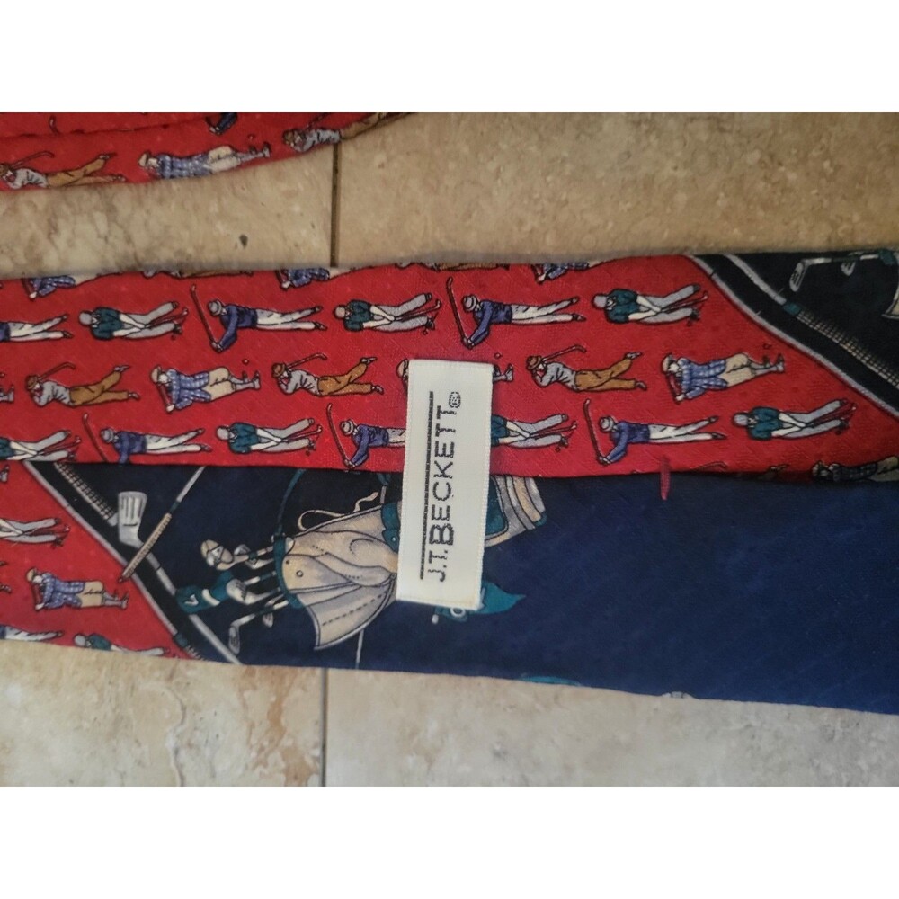 Golf Golfers Sporty Active Multicolored Tie